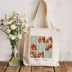 Bolsa Tote Colagem de Fotos Personalizadas Melhores Amigos Pa
