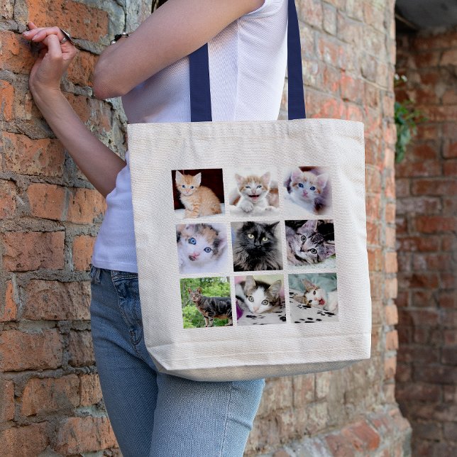 Bolsa Tote Colagem de Fotos Pet da Família (Criador carregado)