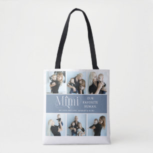 Bolsa Tote Colagem de Fotos Sentimentais Mimi Lembrança