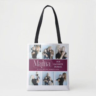Bolsa Tote Colagem de Fotos Sentimentais Presente para a Mamã