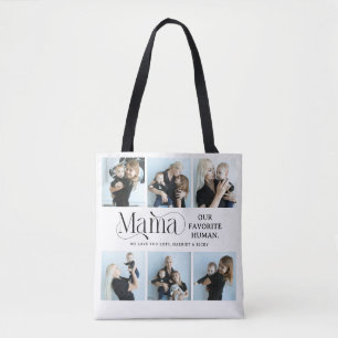 Bolsa Tote Colagem de Fotos Sentimentais Presente para a Mamã