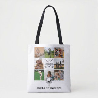 Bolsa Tote Colagem de Golfe Personalizada com Design de Monog