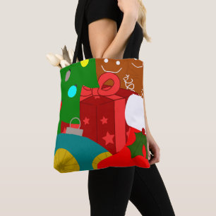 Bolsa Tote Colagem de Natal