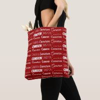 Colagem de Nome Personalizado Vermelho Moderno