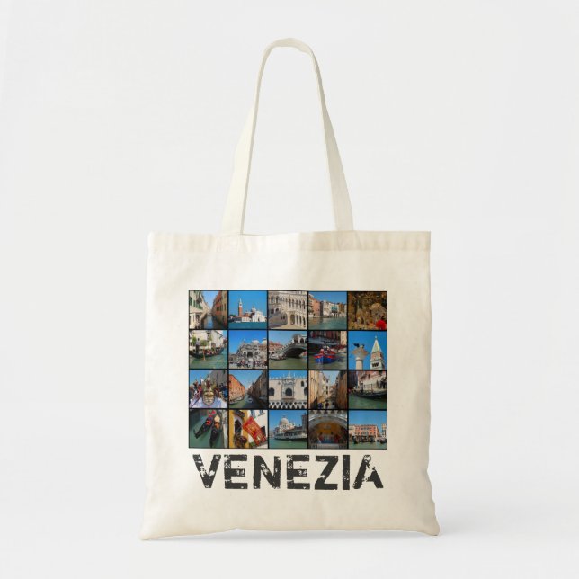 Bolsa Tote Colagem de Veneza (Frente)