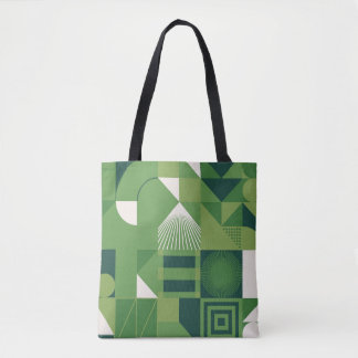 Bolsa Tote Colagem digital Duotone, elementos geométricos