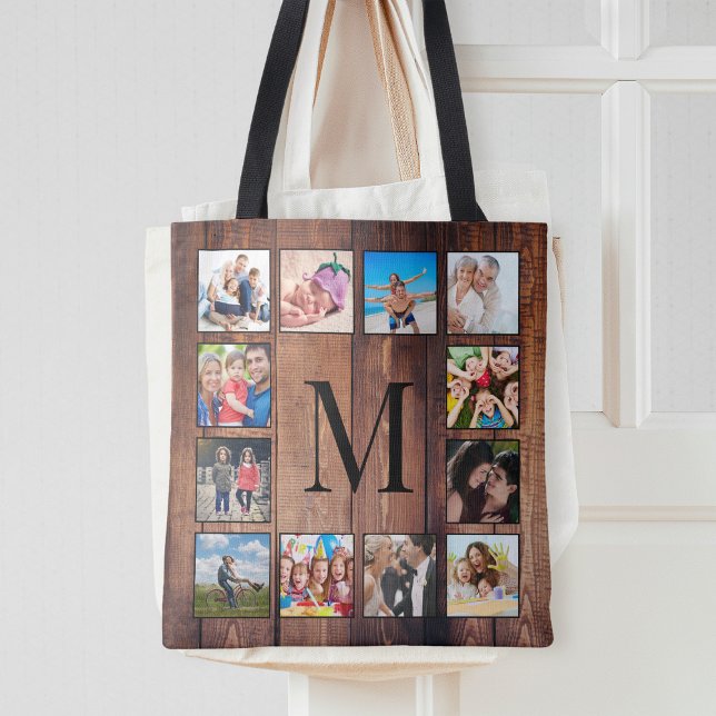 Bolsa Tote Colagem Fotográfica Personalizada da Família Madei (Criador carregado)