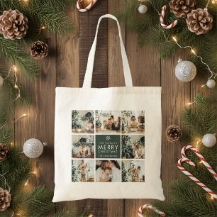 Bolsa Tote Colagem Moderna “Feliz Natal” Multi Foto