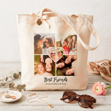 Colagem Personalizada de 5 Fotos "Melhores Amigos"