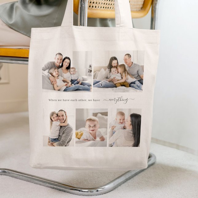 Bolsa Tote Colagem Personalizada de Cotação Sag Personalizada (Criador carregado)