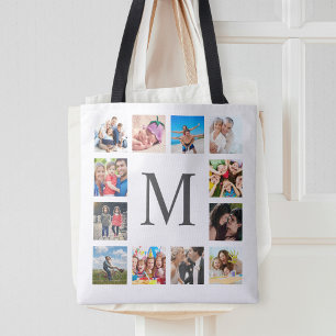 Bolsa Tote Colagem Personalizada de Fotos da Família Personal