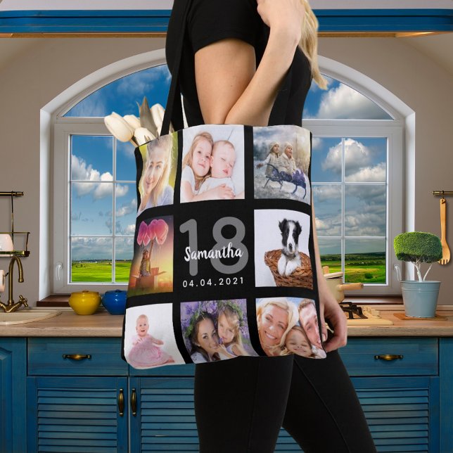 Bolsa Tote Colagem personalizada de fotos de 18 anos, garota  (Criador carregado)
