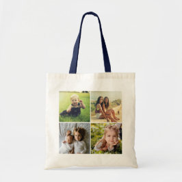Bolsa Tote Colagem Personalizada de Quatro Fotos