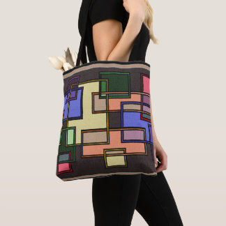 Bolsa Tote Colagem Quadrada: