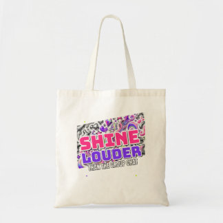 Bolsa Tote Colagem Shine Louder Y2K para Dias de Campus