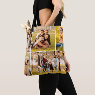 Bolsa Tote Colagem Simples de 5 Fotos