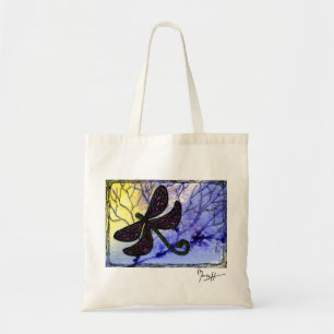 Bolsa Tote Colagem sobre a aguarela - amarelo azul da
