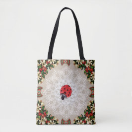 Bolsa Tote Colagem Vintage Retro com rendas e flores