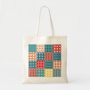 Bolsa Tote Colcha de Vintage: padrão de fundo de retalhamento