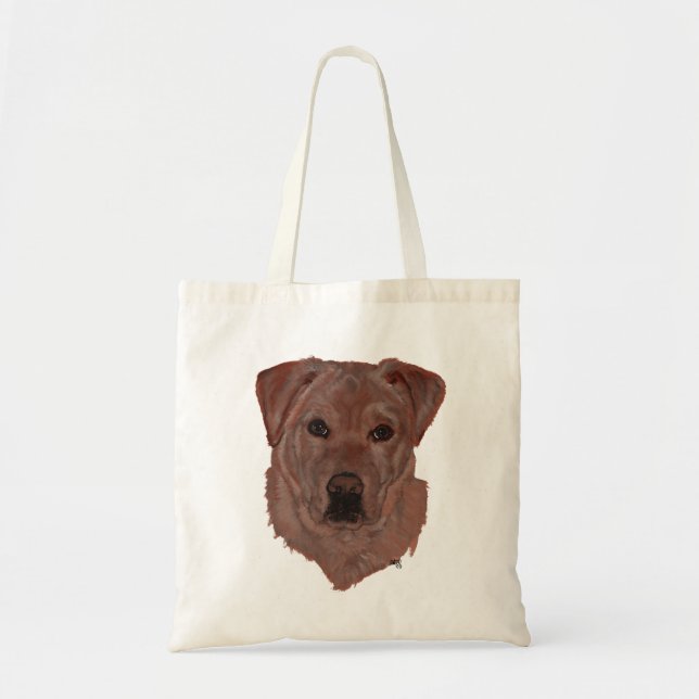 Bolsa Tote Colcolate Brown Labrador Retriever (Frente)