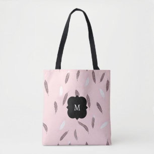 Bolsa Tote Coleção Boho de Penas de Luxo Popular