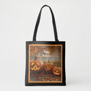 Bolsa Tote Coleção da Família Spooky Pumpkins