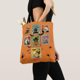 Bolsa Tote Coleção de Carimbo do Vintage Halloween