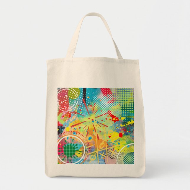 Bolsa Tote Coleção de Explosão de Cores (Frente)