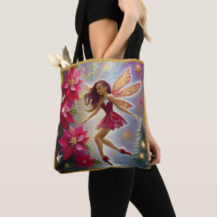 Bolsa Tote Coleção de Fadas de Natal - Cabelo Louro Claro