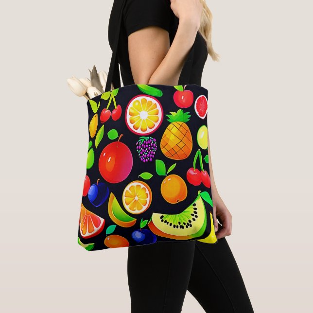 Bolsa Tote Coleção de Frutas Brilhante (Close Up)