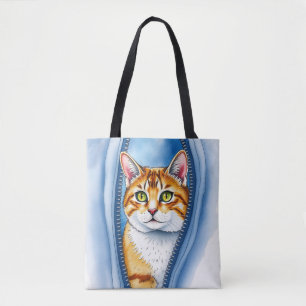 Bolsa Tote Coleção de Gatos Populares Bonitos e Bonitos Cacho