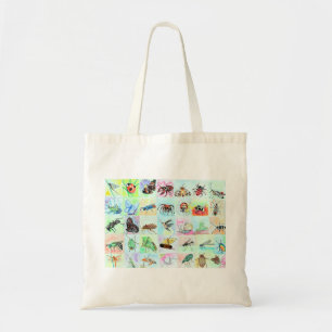 Bolsa Tote Coleção de Insetos em Aquarela