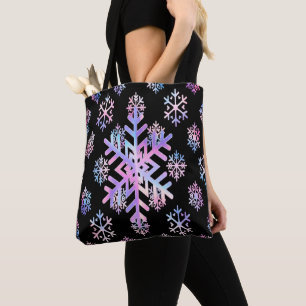 Bolsa Tote Coleção de Natal de Floco de Neve Holográfico de L