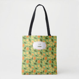 Bolsa Tote Coleção de padrões do cesto de frutas - Laranjas