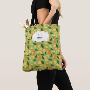 Bolsa Tote Coleção de padrões do cesto de frutas - Laranjas