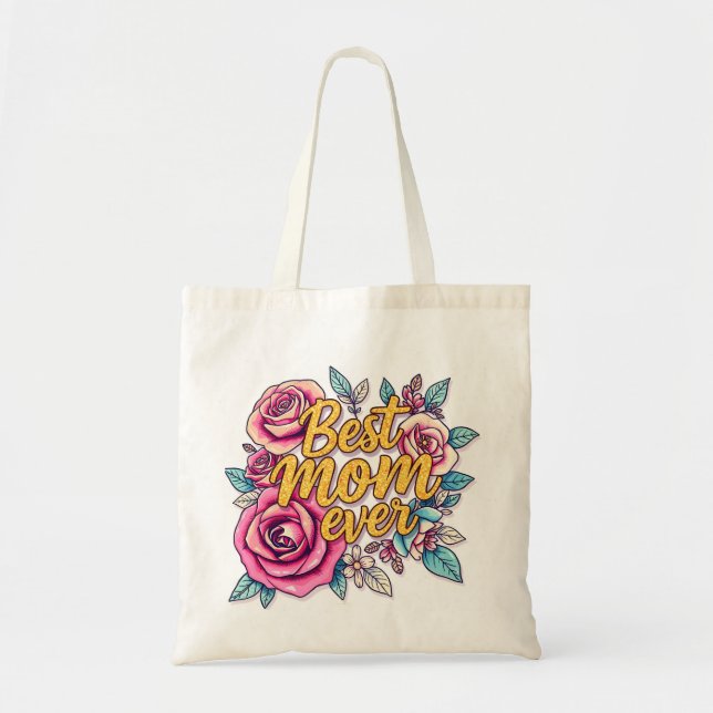 Bolsa Tote Coleção de Presentes Modernos Floral de Luxo (Frente)