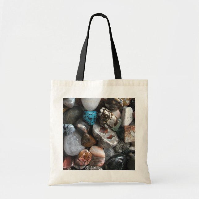 Bolsa Tote Coleção de Rochas Polidas (Frente)
