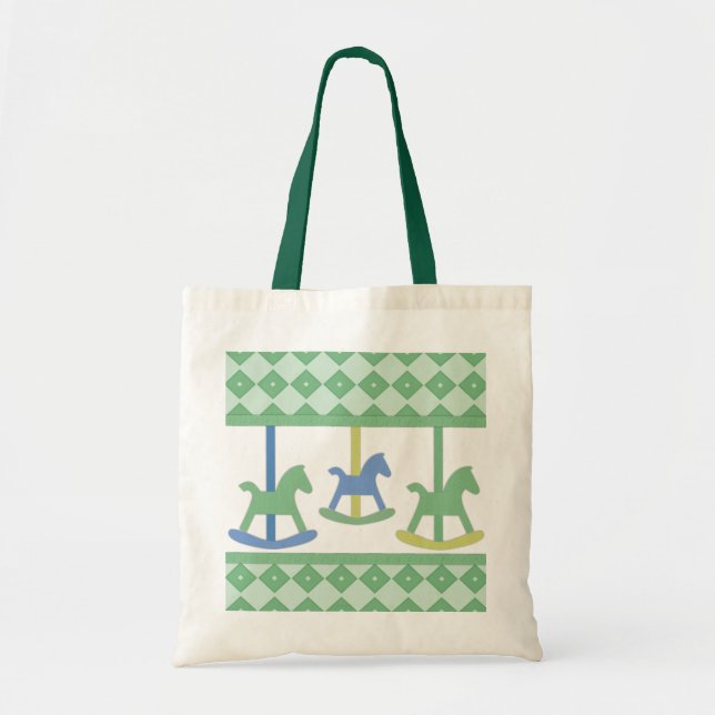 Bolsa Tote Coleção do carrossel do bebê (Frente)
