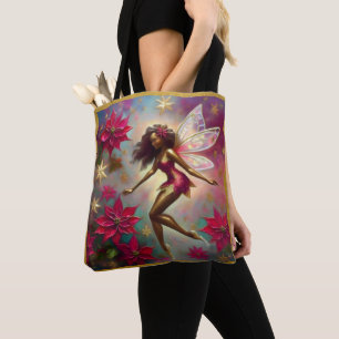 Bolsa Tote Coleção Fada de Natal - Cabelo Castanho Natural