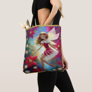 Bolsa Tote Coleção Fada de Natal - Cabelo Ruivo Cobre