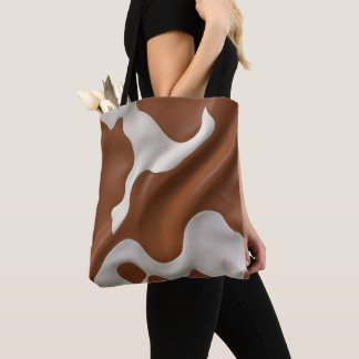 Bolsa Tote Coleção Moderna de Couro de Vaca Falso Luxuoso e E
