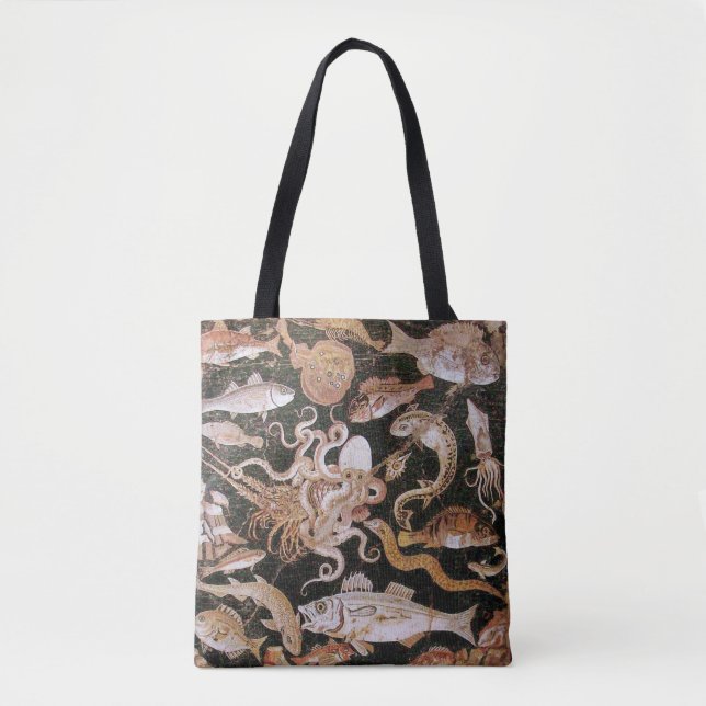BOLSA TOTE COLEÇÃO POMPEII/OCEANO - CENA DA VIDA MARÍTIMA (Frente)