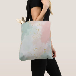 Bolsa Tote Coleção Popular Abstrata Rosa Beijo Menta