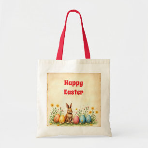 Bolsa Tote Coleção Popular De Pequenos Coelhos E Ovos De Pásc