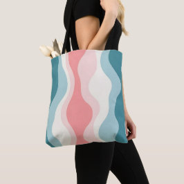 Bolsa Tote Coleção Rosa Bege Abstrato Moderno em Tom de Horte
