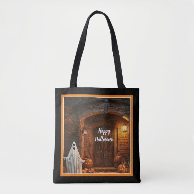 Bolsa Tote Coleção Spooky Ghost Halloween (Frente)
