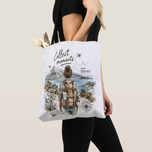Bolsa Tote Coletam-se Momentos Não Coisas Citação de Viagem