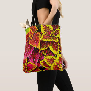Bolsa Tote Coleus Leaf Burst Design