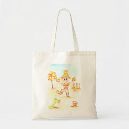 Bolsa Tote Colheita alegre menino gengibre pequeno