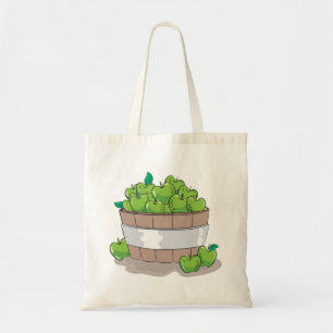 Bolsa Tote Colheita de Barril de Maçã Verde Fresca Granny Smi